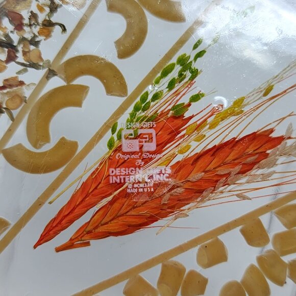 Resin Deviled Egg Tray Dried Flowers and Pasta 8.5" Design Gifts Vintage - Picture 5 of 9